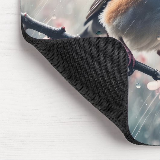 Bluebird in einem Regenfenster Mousepad (Ecke)