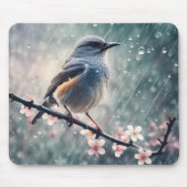 Bluebird in einem Regenfenster Mousepad (Vorne)