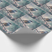 Bluebird in Rainy Window Geschenkpapier (Ecke)