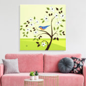 Bluebird in Tree Leinwanddruck (Insitu (Wohnzimmer))