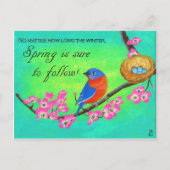 Bluebird Inspiration Post Card Postkarte (Vorderseite)