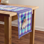 Bluebird Kariert Tablerunner Kurzer Tischläufer (Beispiel)