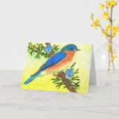 Bluebird Karte (Gelbe Blume)