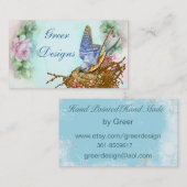 Bluebird-Karte für nest-rosa-Rosen Visitenkarte (Vorne/Hinten)