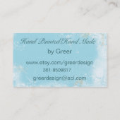 Bluebird-Karte für nest-rosa-Rosen Visitenkarte (Rückseite)