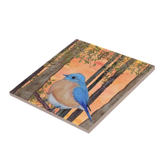 Bluebird Keramik Tile, klein (4,25" x 4,25") Fliese (Seite)