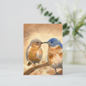 Bluebird Kiss Postkarte (Stehend Vorderseite)