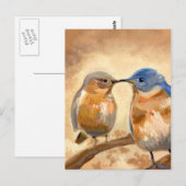Bluebird Kiss Postkarte (Vorne/Hinten)