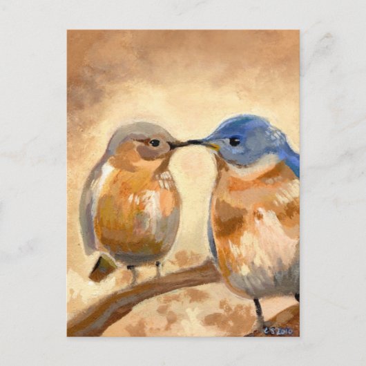 Bluebird Kiss Postkarte (Vorderseite)
