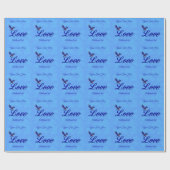 Bluebird Love Personalisiert Geschenkpapier (Flach)