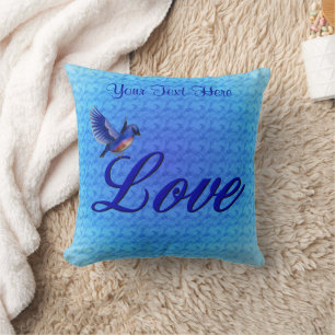 Bluebird Love Personalisiert Kissen