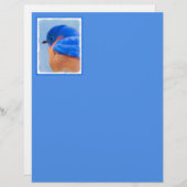 Bluebird-Malerei - Original Bird Art (Vorne/Hinten)