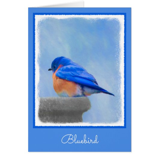 Bluebird-Malerei - Original Bird Art (Vorne)