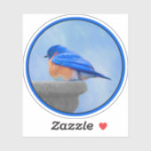 Bluebird-Malerei - Original Bird Art Aufkleber (Blatt)