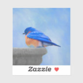 Bluebird-Malerei - Original Bird Art Aufkleber (Blatt)