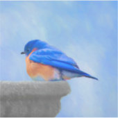 Bluebird-Malerei - Original Bird Art Aufkleber (Vorderseite)