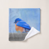 Bluebird-Malerei - Original Bird Art Badhandtuch Set (Waschlappen)