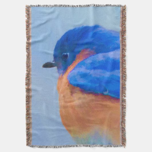 Bluebird-Malerei - Original Bird Art Decke (Vorderseite Vertikal)