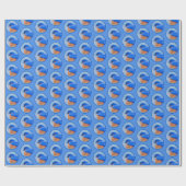Bluebird-Malerei - Original Bird Art Geschenkpapier (Flach)