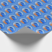 Bluebird-Malerei - Original Bird Art Geschenkpapier (Ecke)