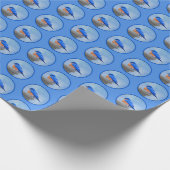 Bluebird-Malerei - Original Bird Art Geschenkpapier (Ecke)