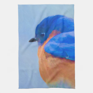 Bluebird-Malerei - Original Bird Art Geschirrtuch
