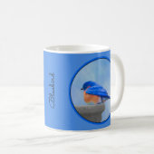 Bluebird-Malerei - Original Bird Art Kaffeetasse (VorderseiteRechts)