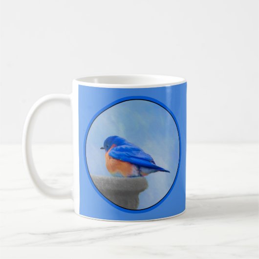 Bluebird-Malerei - Original Bird Art Kaffeetasse (Links)