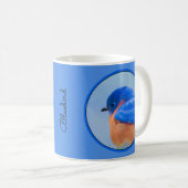 Bluebird-Malerei - Original Bird Art Kaffeetasse (VorderseiteRechts)