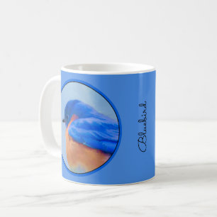 Bluebird-Malerei - Original Bird Art Kaffeetasse