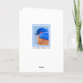 Bluebird-Malerei - Original Bird Art Karte (Rückseite)