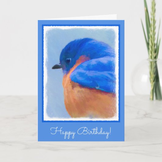 Bluebird-Malerei - Original Bird Art Karte (Vorderseite)