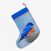 Bluebird-Malerei - Original Bird Art Kleiner Weihnachtsstrumpf (Rückseite (Hängend))