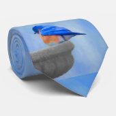 Bluebird-Malerei - Original Bird Art Krawatte (Gerollt)