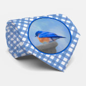 Bluebird-Malerei - Original Bird Art Krawatte (Gerollt)