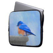 Bluebird-Malerei - Original Bird Art Laptopschutzhülle (Vorderseite Links)
