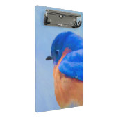 Bluebird-Malerei - Original Bird Art Mini Klemmbrett (Schrägansicht)