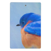 Bluebird-Malerei - Original Bird Art Mini Klemmbrett (Rückseite)