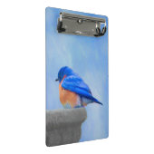 Bluebird-Malerei - Original Bird Art Mini Klemmbrett (Schrägansicht)