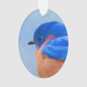 Bluebird-Malerei - Original Bird Art Ornament