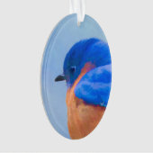 Bluebird-Malerei - Original Bird Art Ornament (Vorderseite)