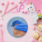 Bluebird-Malerei - Original Bird Art Pappteller (Party)