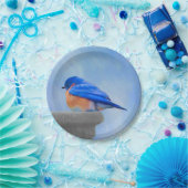 Bluebird-Malerei - Original Bird Art Pappteller (Party)