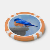 Bluebird-Malerei - Original Bird Art Pokerchips (Einzeln)