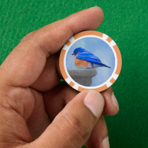 Bluebird-Malerei - Original Bird Art Pokerchips