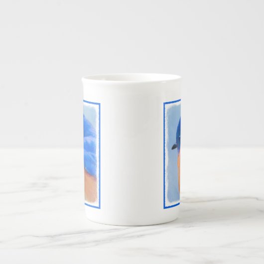 Bluebird-Malerei - Original Bird Art Porzellantasse (Vorderseite)