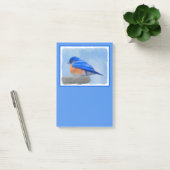 Bluebird-Malerei - Original Bird Art Post-it Klebezettel (Büro)
