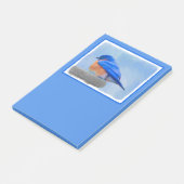 Bluebird-Malerei - Original Bird Art Post-it Klebezettel (angewinkelt)