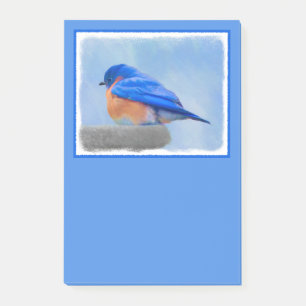 Bluebird-Malerei - Original Bird Art Post-it Klebezettel