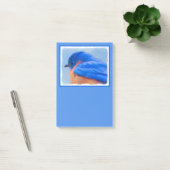 Bluebird-Malerei - Original Bird Art Post-it Klebezettel (Büro)